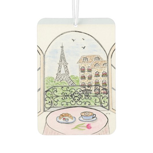 Paris ist eine gute Idee Autolufterfrischer (Rückseite)