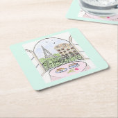 Paris ist eine gute Idee Rechteckiger Pappuntersetzer (angewinkelt)