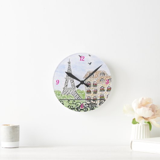 Paris ist eine gute Idee Runde Wanduhr (Zuhause)