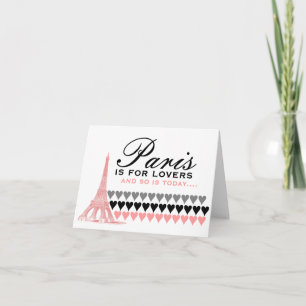 Paris ist für Liebhaber Feiertagskarte