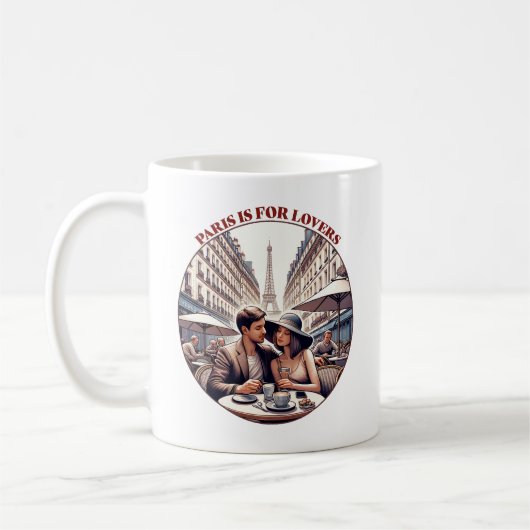 Paris ist für Liebhaber Kaffeetasse (Links)