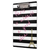 Paris ist immer ein gute Idee Striped Klemmbrett (Links)
