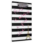 Paris ist immer ein gute Idee Striped Klemmbrett (Rechts)