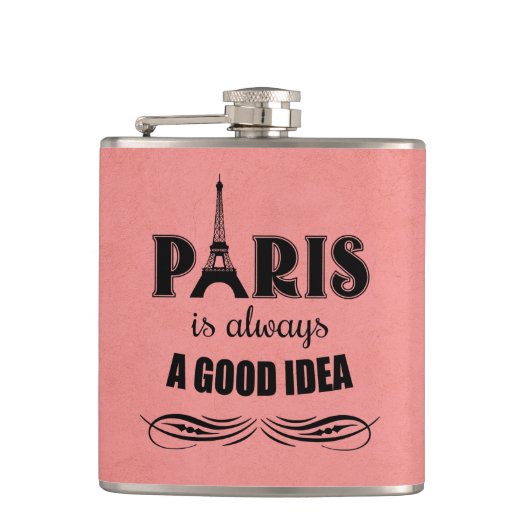 Paris ist immer eine gute Idee Flachmann (Vorderseite)