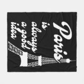 Paris ist immer eine gute Idee Fleecedecke (Vorderseite (Horizontal))