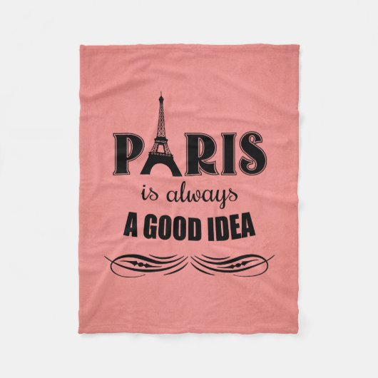 Paris ist immer eine gute Idee Fleecedecke (Vorderseite)