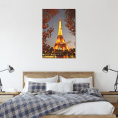 Paris ist immer eine gute Idee für einen nächtlich Leinwanddruck (Insitu (Schlafzimmer))