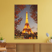 Paris ist immer eine gute Idee für einen nächtlich Leinwanddruck (Insitu (Wohnzimmer))