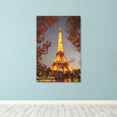 Paris ist immer eine gute Idee für einen nächtlich Leinwanddruck (Insitu (Holzboden))