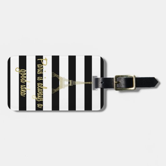 Paris ist immer eine gute Idee Gepäckanhänger (Vorderseite horizontal)