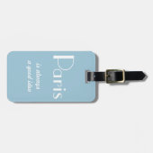 Paris ist immer eine gute Idee Gepäckanhänger (Vorderseite horizontal)