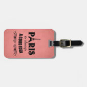 Paris ist immer eine gute Idee Gepäckanhänger (Vorderseite horizontal)