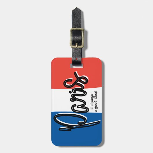 Paris ist immer eine gute Idee, Gepäckstück Gepäckanhänger (Vorderseite vertikal)