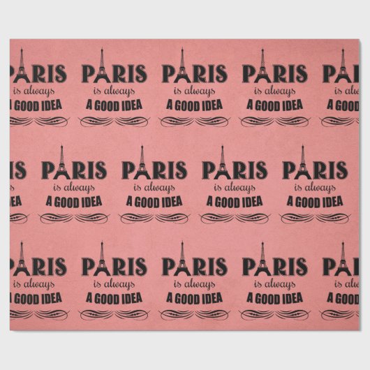Paris ist immer eine gute Idee Geschenkpapier (Flach)