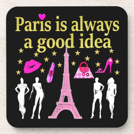 PARIS IST IMMER EINE GUTE IDEE GETRÄNKEUNTERSETZER (Vorderseite)