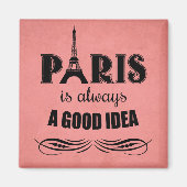 Paris ist immer eine gute Idee Magnet (Vorne)