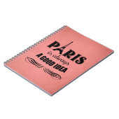 Paris ist immer eine gute Idee Notizblock (Linke Seite)