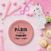 Paris ist immer eine gute Idee Pappteller (Party)