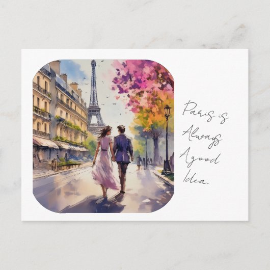 Paris ist immer eine gute Idee Postkarte (Vorderseite)
