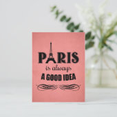 Paris ist immer eine gute Idee Postkarte (Stehend Vorderseite)