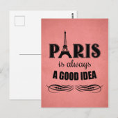 Paris ist immer eine gute Idee Postkarte (Vorne/Hinten)