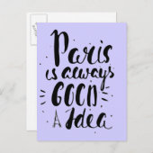 Paris ist immer eine gute Idee Postkarte (Vorne/Hinten)
