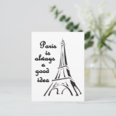 Paris ist immer eine gute Idee Postkarte (Stehend Vorderseite)