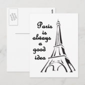 Paris ist immer eine gute Idee Postkarte (Vorne/Hinten)