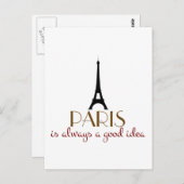 Paris ist immer eine gute Idee Postkarte (Vorne/Hinten)