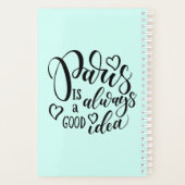 Paris ist immer eine gute Idee Skript Planer (Rückseite)