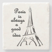 Paris ist immer eine gute Idee - SteinUntersetzer (Vorderseite)