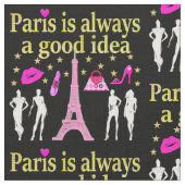 PARIS IST IMMER EINE GUTE IDEE STOFF (Nahaufnahme)