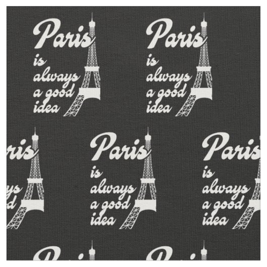 Paris ist immer eine gute Idee Stoff (Nahaufnahme)