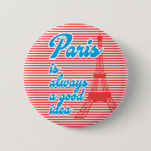 Paris ist immer eine gute Idee, Stripes Collection Button