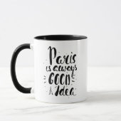 Paris ist immer eine gute Idee Tasse (Links)