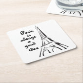 Paris ist immer eine gute Idee - Untersetzer (angewinkelt)
