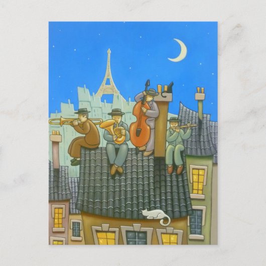 Paris Jazz Postkarte (Vorderseite)