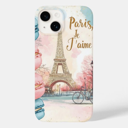 Paris, Je T'aime - Eiffelturm mit Macarons Case-Mate iPhone Hülle (Rückseite)