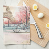 Paris, Je T'aime - Eiffelturm mit Macarons Geschirrtuch (Viertel Falte)