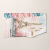 Paris, Je T'aime - Eiffelturm mit Macarons Handtuch (Handtuch)