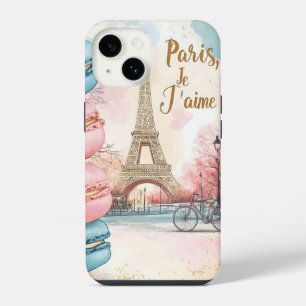 Paris, Je T'aime - Eiffelturm mit Macarons iPhone 14 Hülle