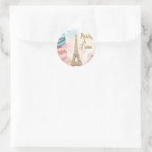 Paris, Je T'aime - Eiffelturm mit Macarons Runder Aufkleber (Tasche)