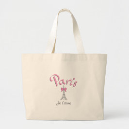 Paris - Je t'aime (Ich Liebe dich) Jumbo Stoffbeutel