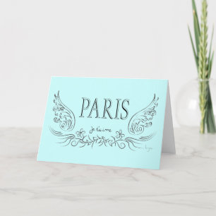 PARIS Je t'aime (ich liebe dich) Karte
