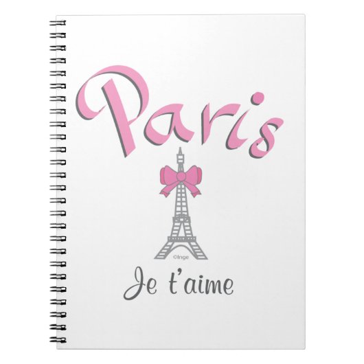 Paris - Je t'aime (Ich Liebe dich) Notizblock (Vorderseite)