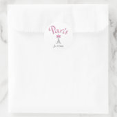 Paris - Je t'aime (Ich Liebe dich) Runder Aufkleber (Tasche)