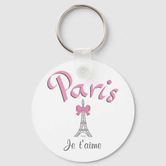 Paris - Je t'aime (Ich Liebe dich) Schlüsselanhänger (Vorderseite)