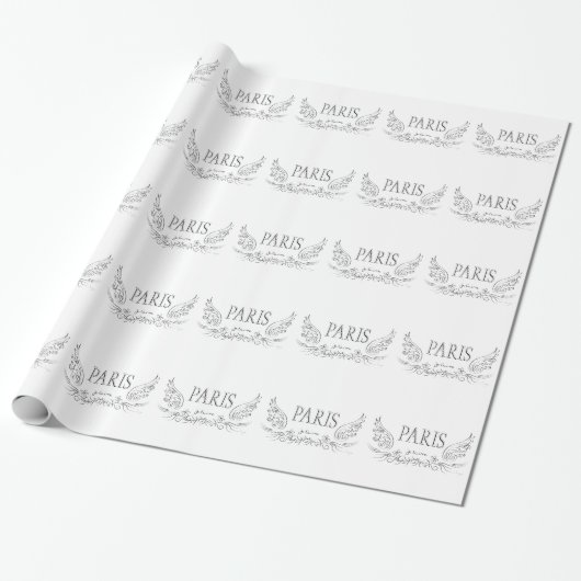 PARIS Je t'aime (in Liebe du) Geschenkpapier (Ungerollt)