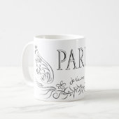 PARIS Je t'aime (in Liebe du) Kaffeetasse (Vorderseite Links)