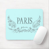 PARIS Je t'aime (in Liebe du) Mousepad (Mit Mouse)